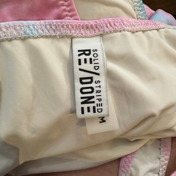 Re/Done Solid & Striped Venice Tie Dye One Piece Swimsuit - Picture 7 of 8